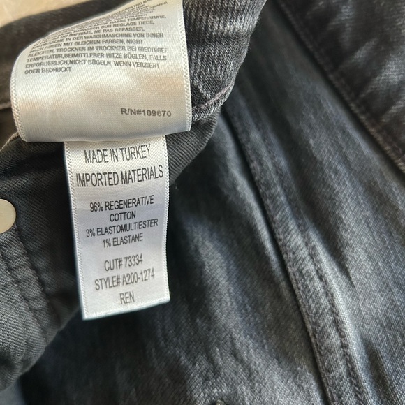 Agolde Dark black/Gray Straight Jeans - Picture 4 of 4